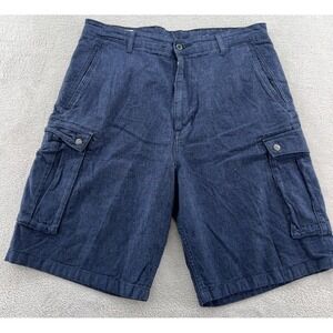 Levis Shorts Mens Sz 36 Cargo Stretch Dark Blue Utility Pockets